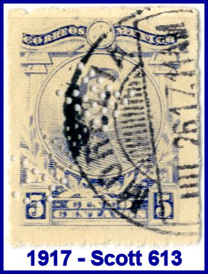 Michoacan 1917 perfin